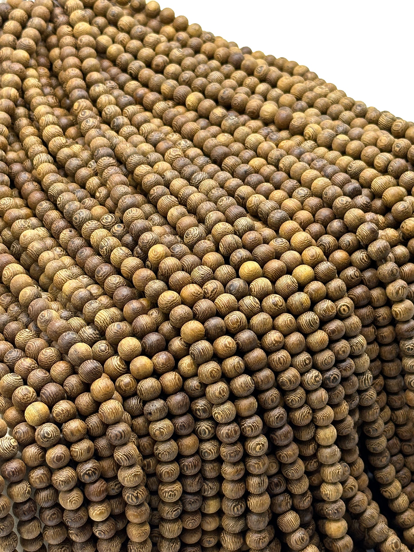 Unpolished - Robles Wood Beads  – 16″ Strand