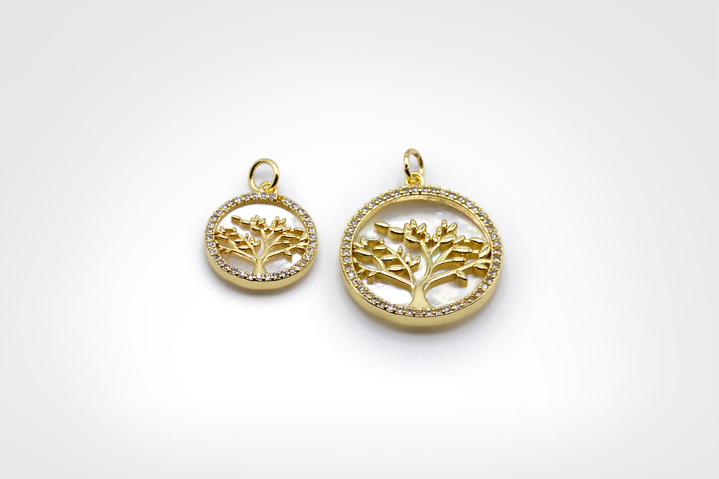 Tree Of Life Mother of Pearl Charm 18K Gold Filled