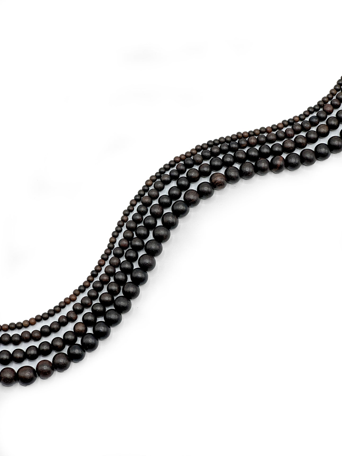 Unpolished - Tiger Ebony Beads – 16″ Strand