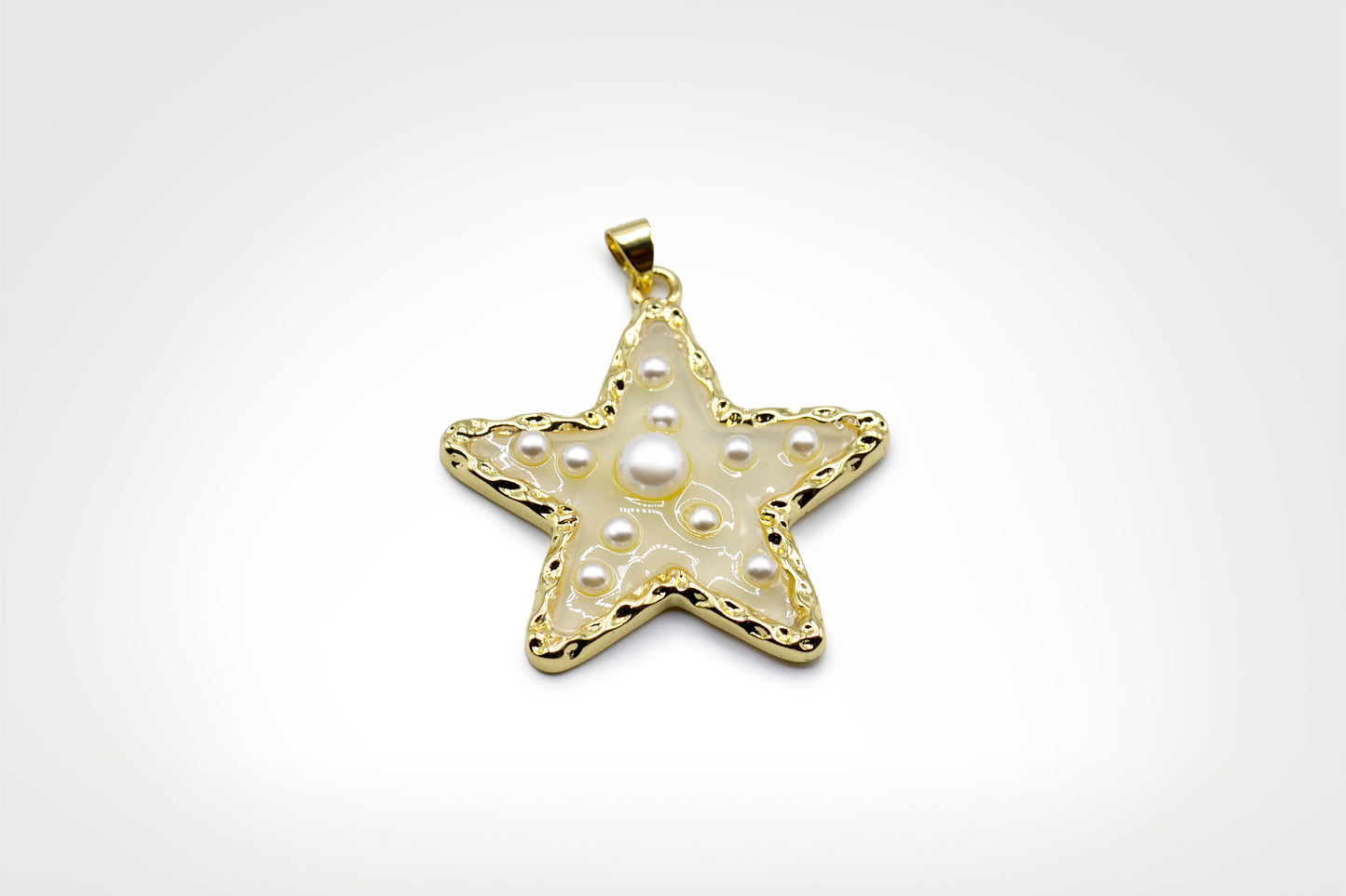 Large Star with Mother of Pearl Charm 18K Gold Filled