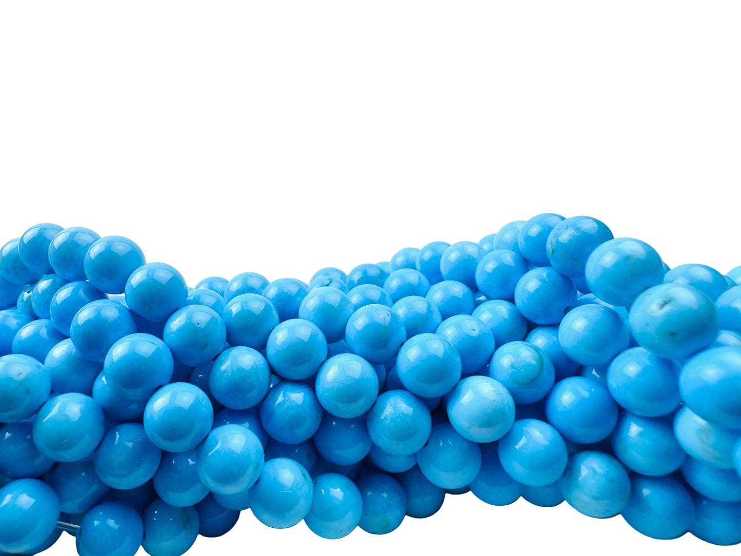 Turquoise Beads Light Blue Triple A Genuine Natural Gemstone 4mm 6mm 8mm in 15" strand