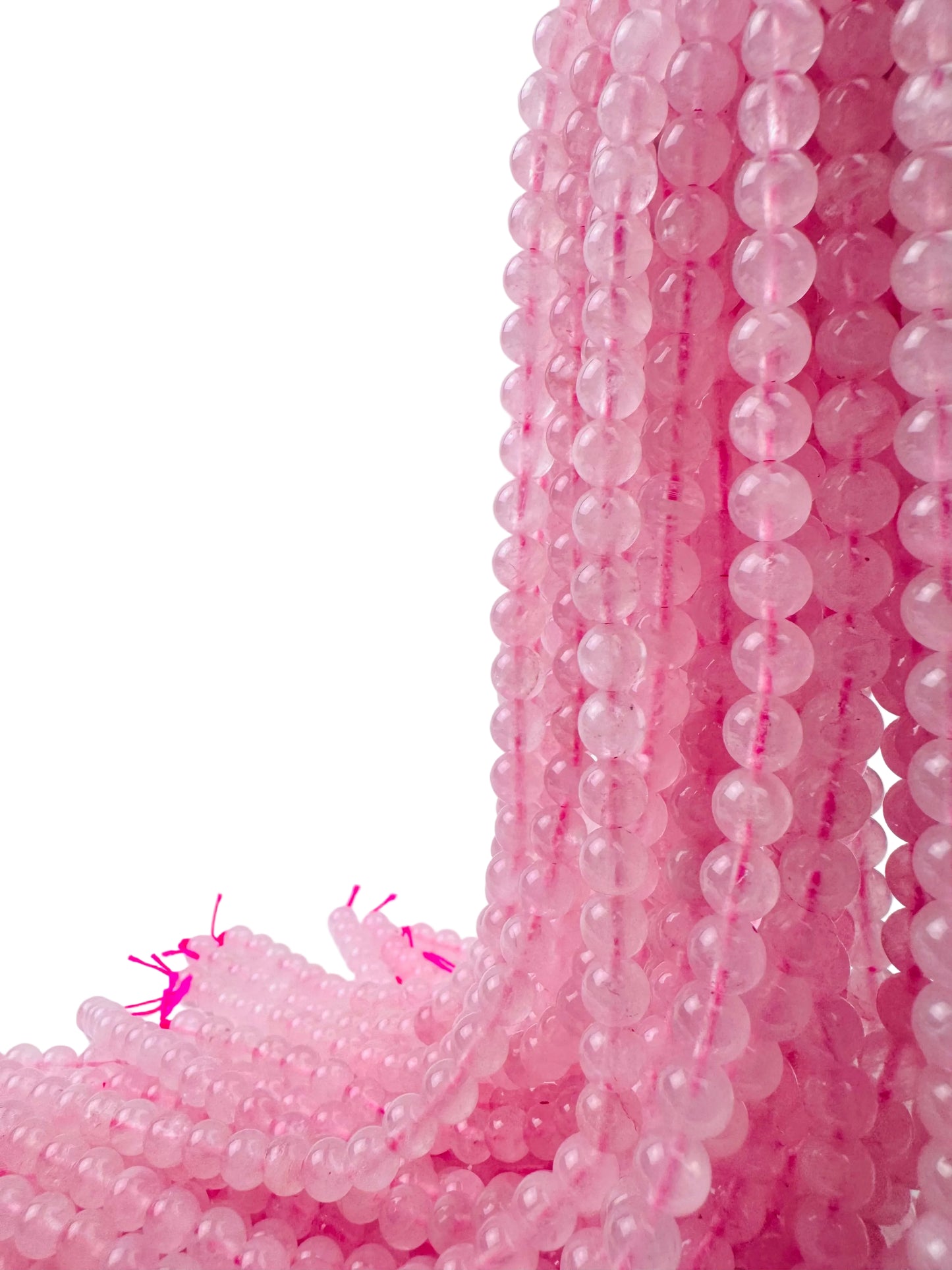 Rose Quartz Beads Triple A Genuine Natural Gemstone 5mm-6mm 8mm in 15" strand