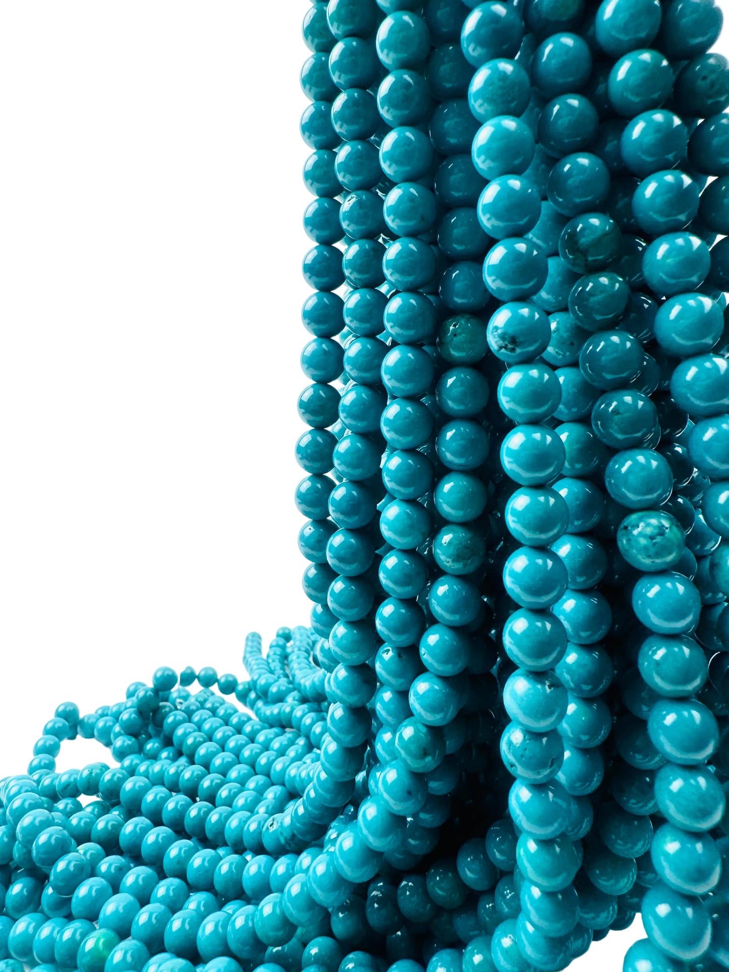 Turquoise Beads Green Triple A Genuine Natural Gemstone 4mm 6mm 8mm in 15" strand