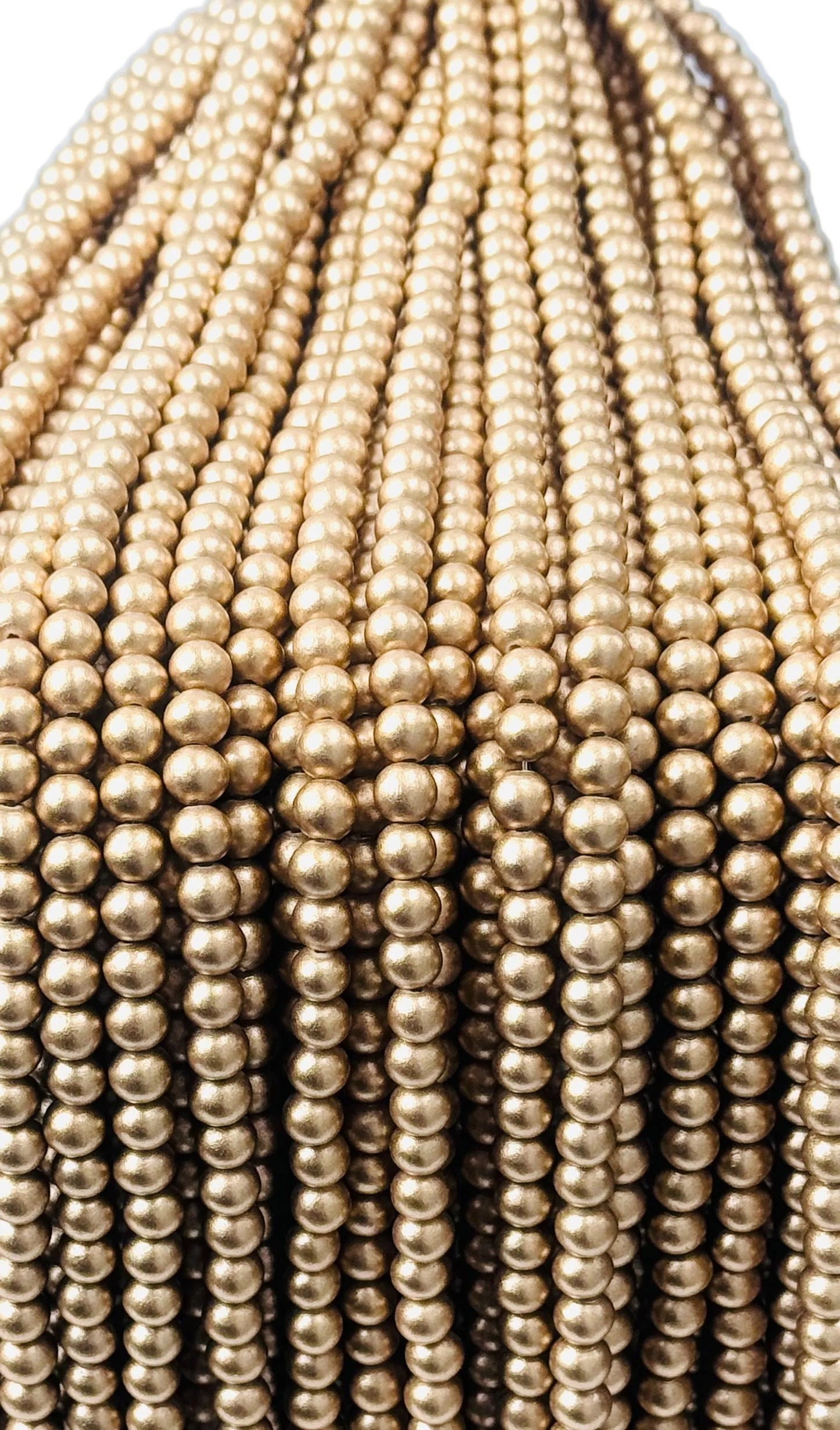 Metallic Gold Wood Beads DIY Jewelry Necklace Bracelet 6mm 8mm in 16” Strand