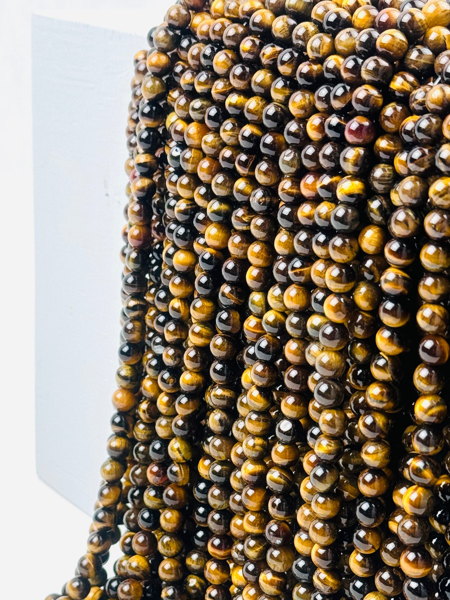 Yellow Tiger's Eye Beads Triple A Genuine Natural Gemstone 6mm 8mm in 15" strand