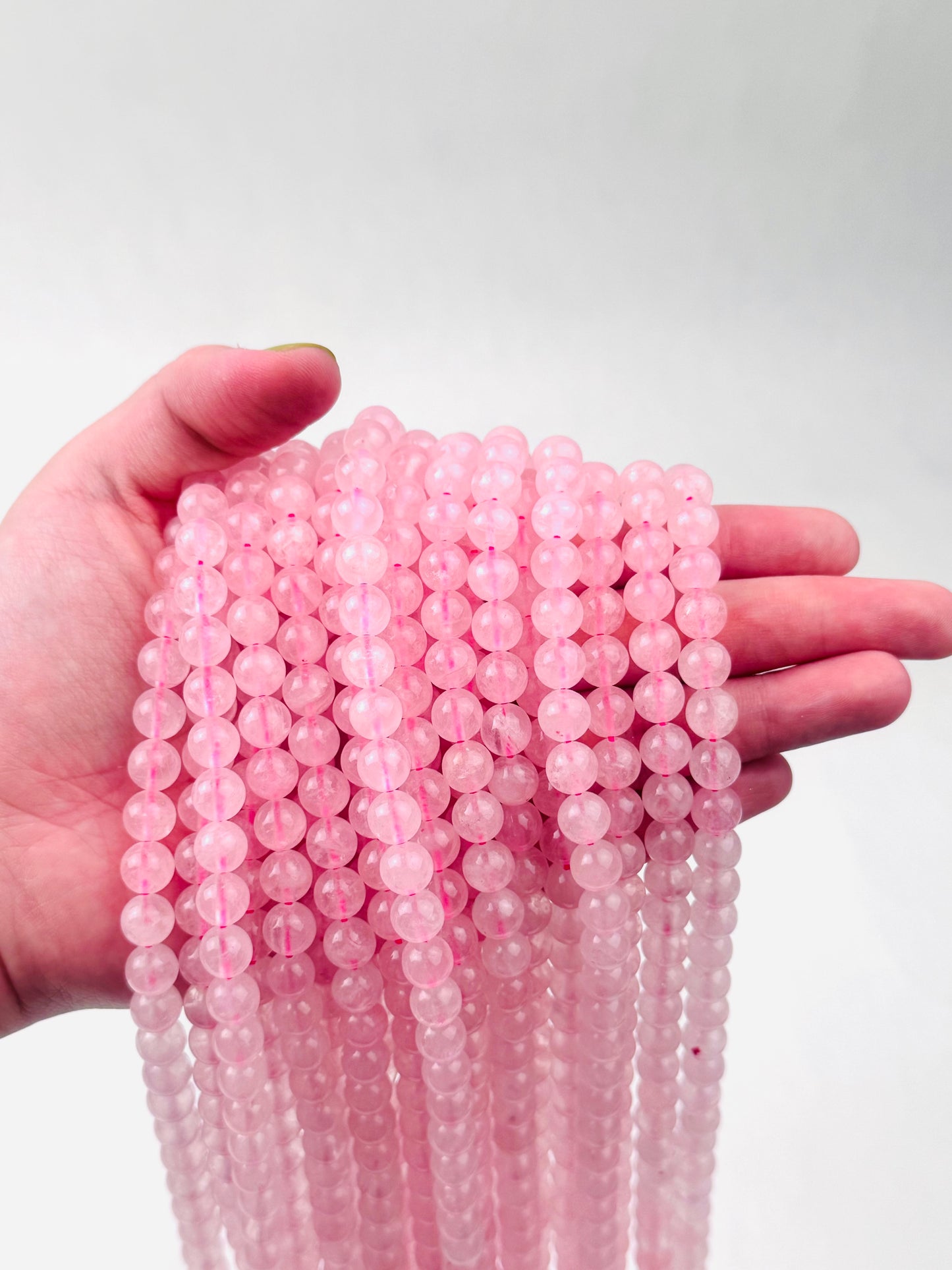 Rose Quartz Beads Triple A Genuine Natural Gemstone 5mm-6mm 8mm in 15" strand