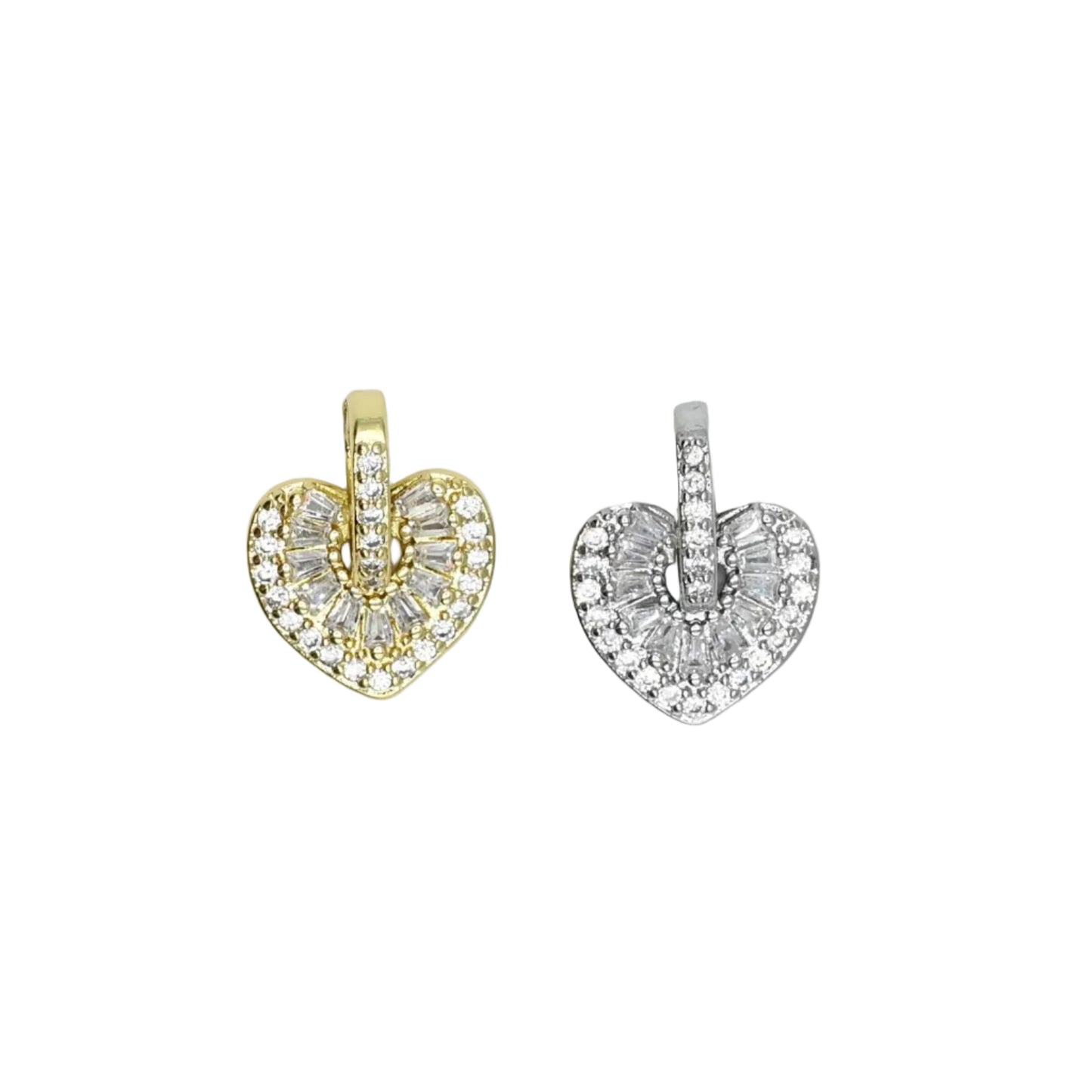 Forever Love Heart Charm Pendant 18K Gold Filled / Silver