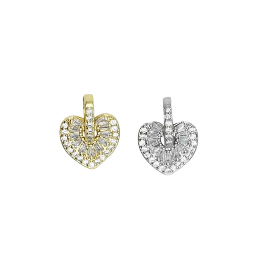 Forever Love Heart Charm Pendant 18K Gold Filled / Silver