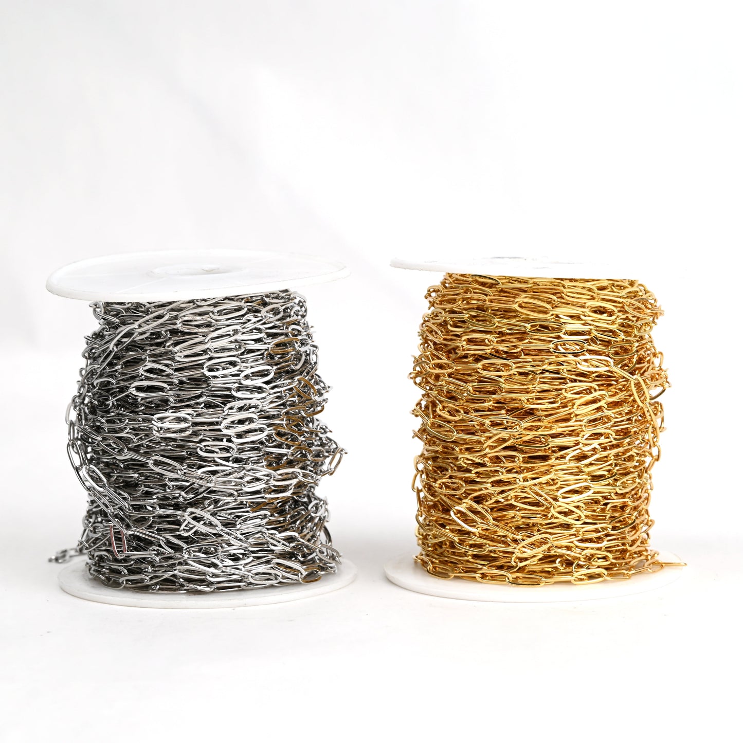 Large Paperclip Chain 8K Gold-Filled | Silver