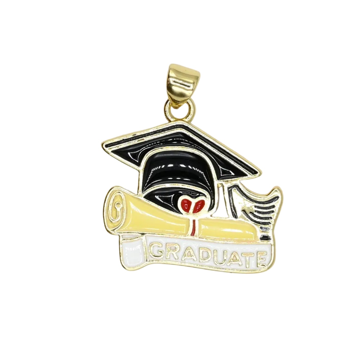 Large Graduate Charm Pendant 18K Gold Filled