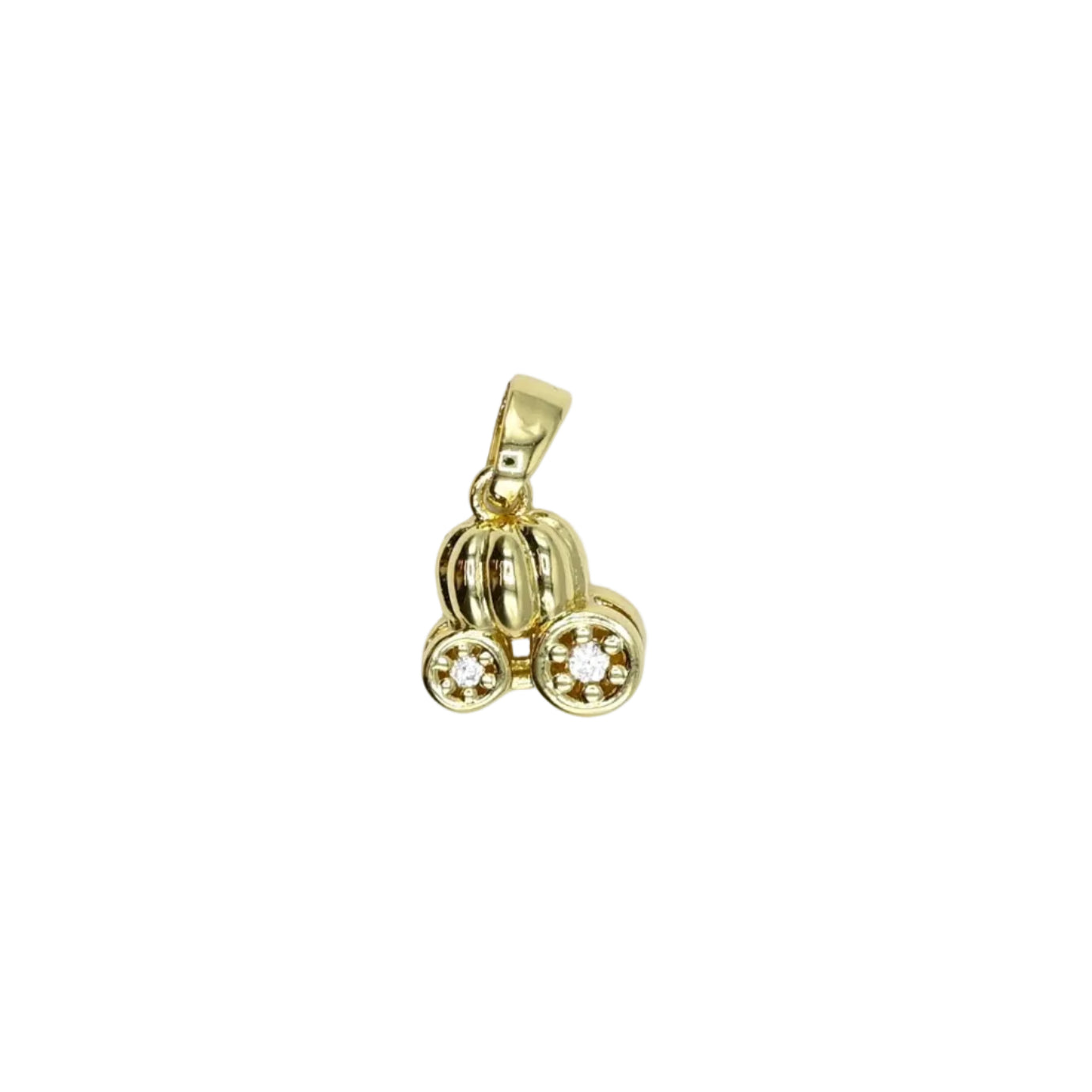 Pumpkin Carriage Charm Pendant 18K Gold Filled