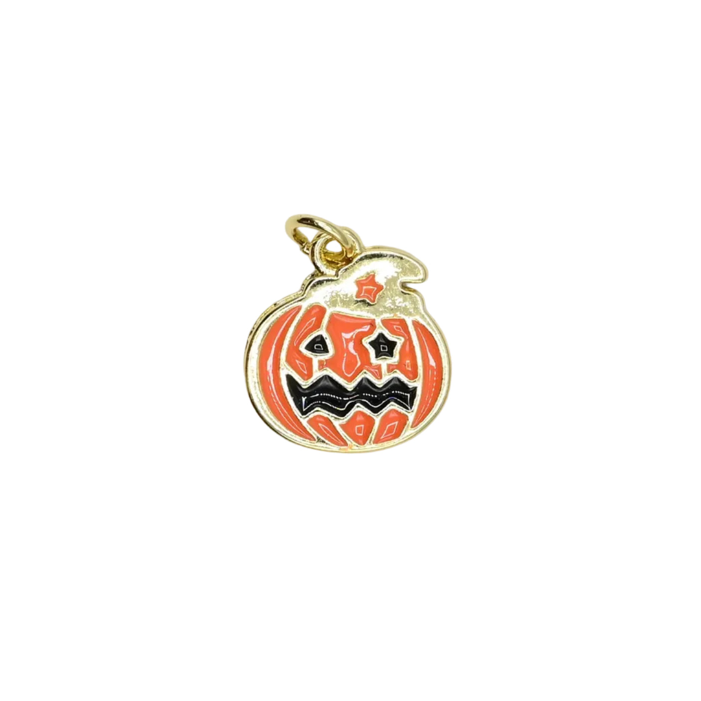 Jack-O’-Lantern Charm Pendant  18K Gold Filled