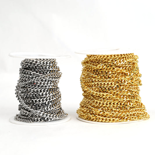 Medium Cuban Chain 18K Gold-Filled | Silver