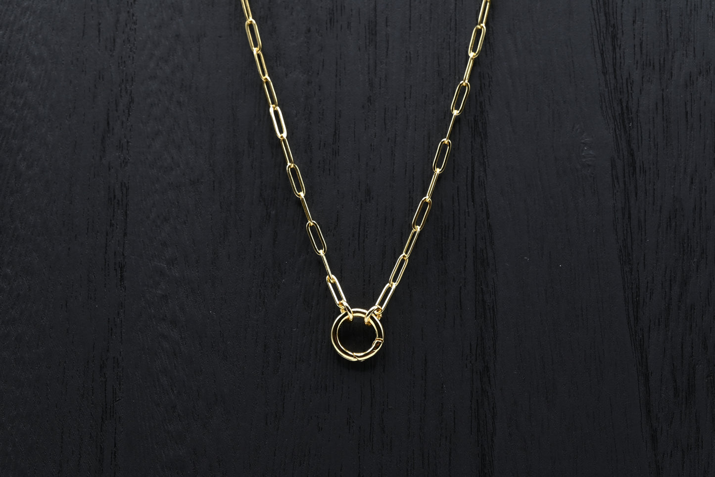 Round Carabiner 12mm 17mm Charm Connector 18K Gold Filled / Silver