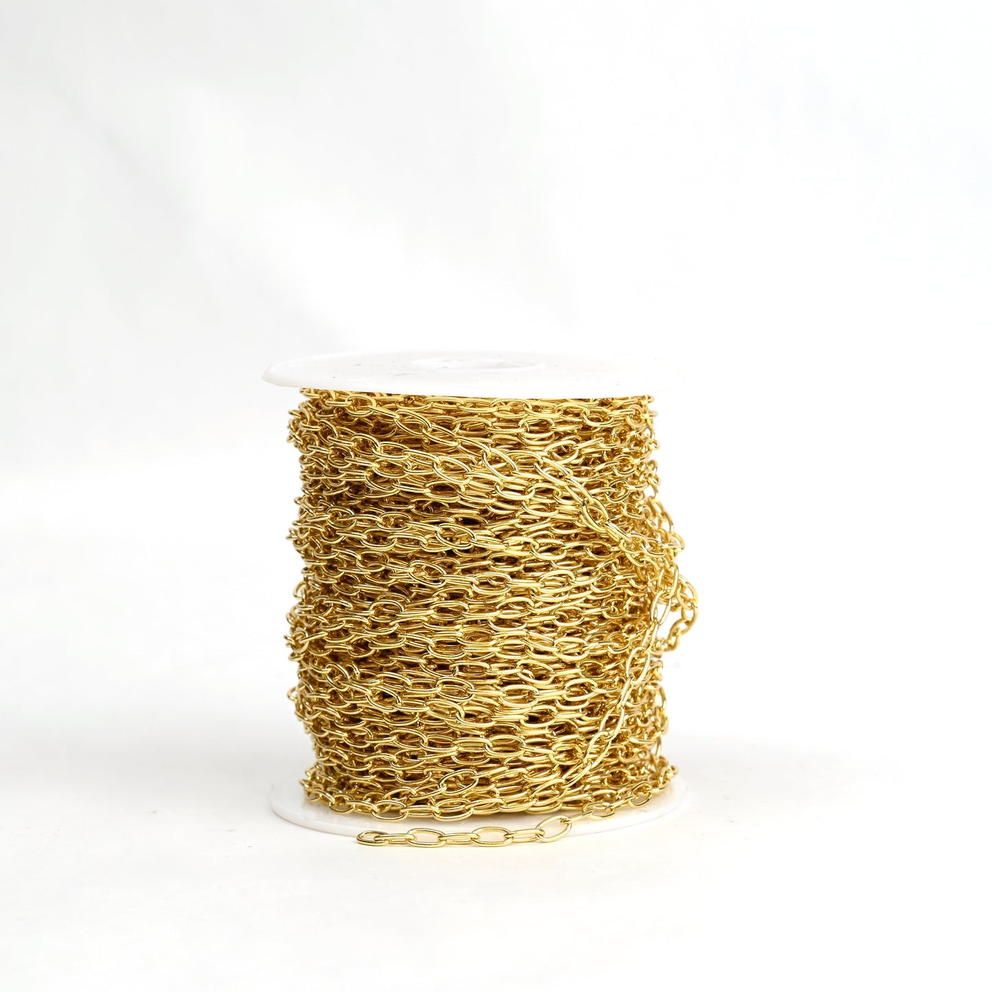 Oval Round Paperclip Chain 18K Gold-Filled