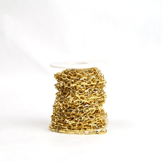 Oval Textured Chain 18K Gold-Filled