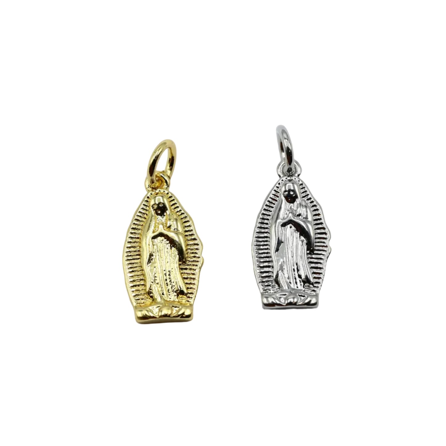 Our Lady of Guadalupe Charm Pendant 18K Gold Filled / Silver