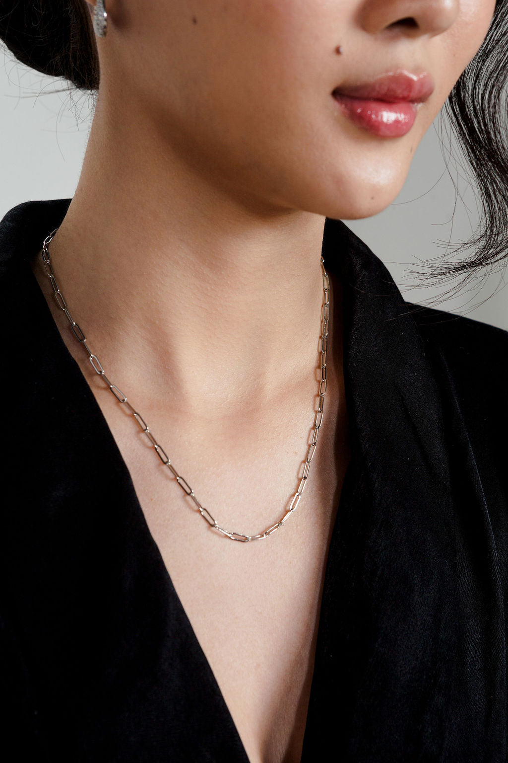 Small Paperclip Necklace Chain | 18K Gold-Filled & Silver