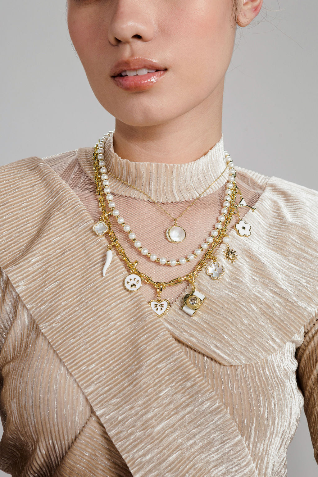 Camera Enamel Charm 18K Gold Filled