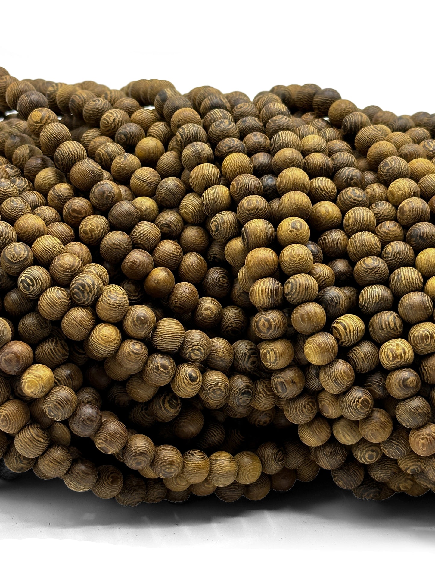 Unpolished - Robles Wood Beads  – 16″ Strand