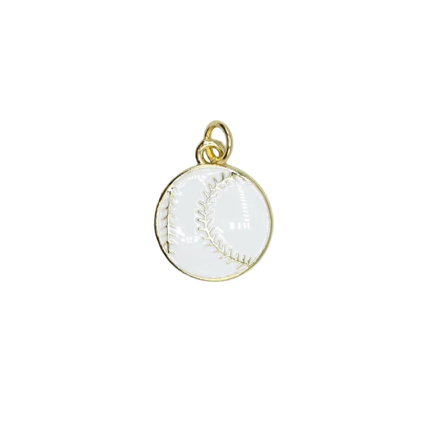 Baseball Charm Pendant  18K Gold Filled
