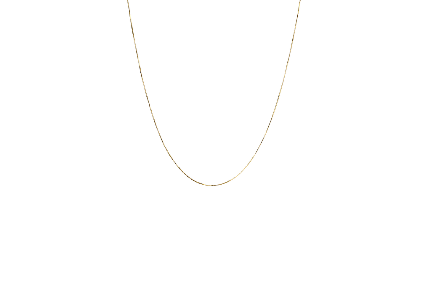 Classic Dainty / Box Chain Adjustable Necklace 18" 20" 18K Gold Filled / Silver