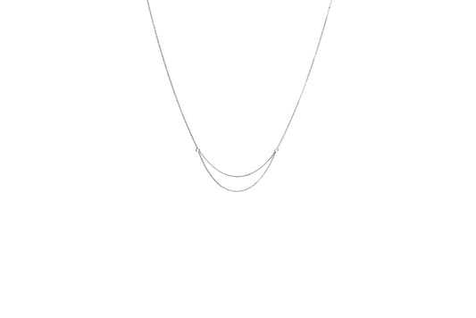 Layered Cable Chain with Open Connector Rings Necklace 18k Gold Filled / Silver