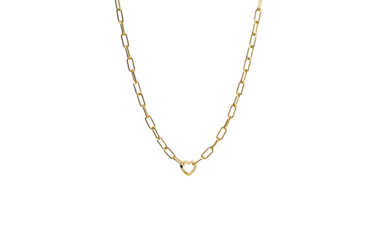 Chunky Diamond Heart Spring Enhancer Charm Necklace