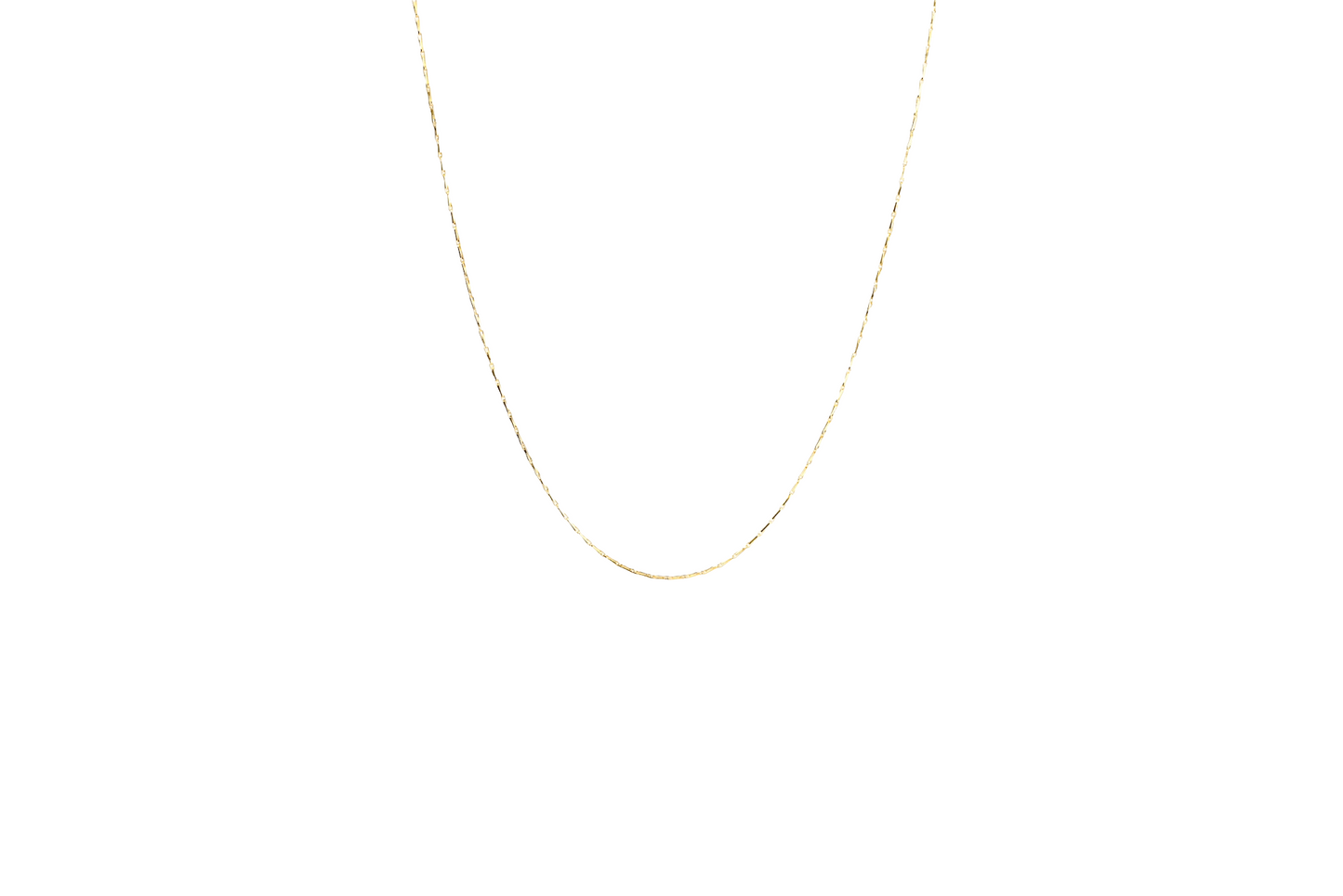 Flat Elongated Link Necklace 18k Gold Filled / Silver