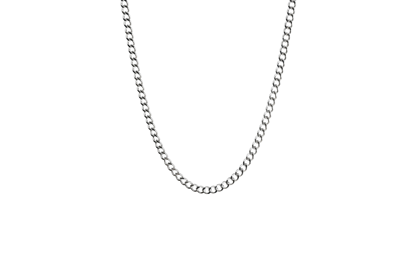Large Curb Link Necklace 18K Gold Filled / Silver