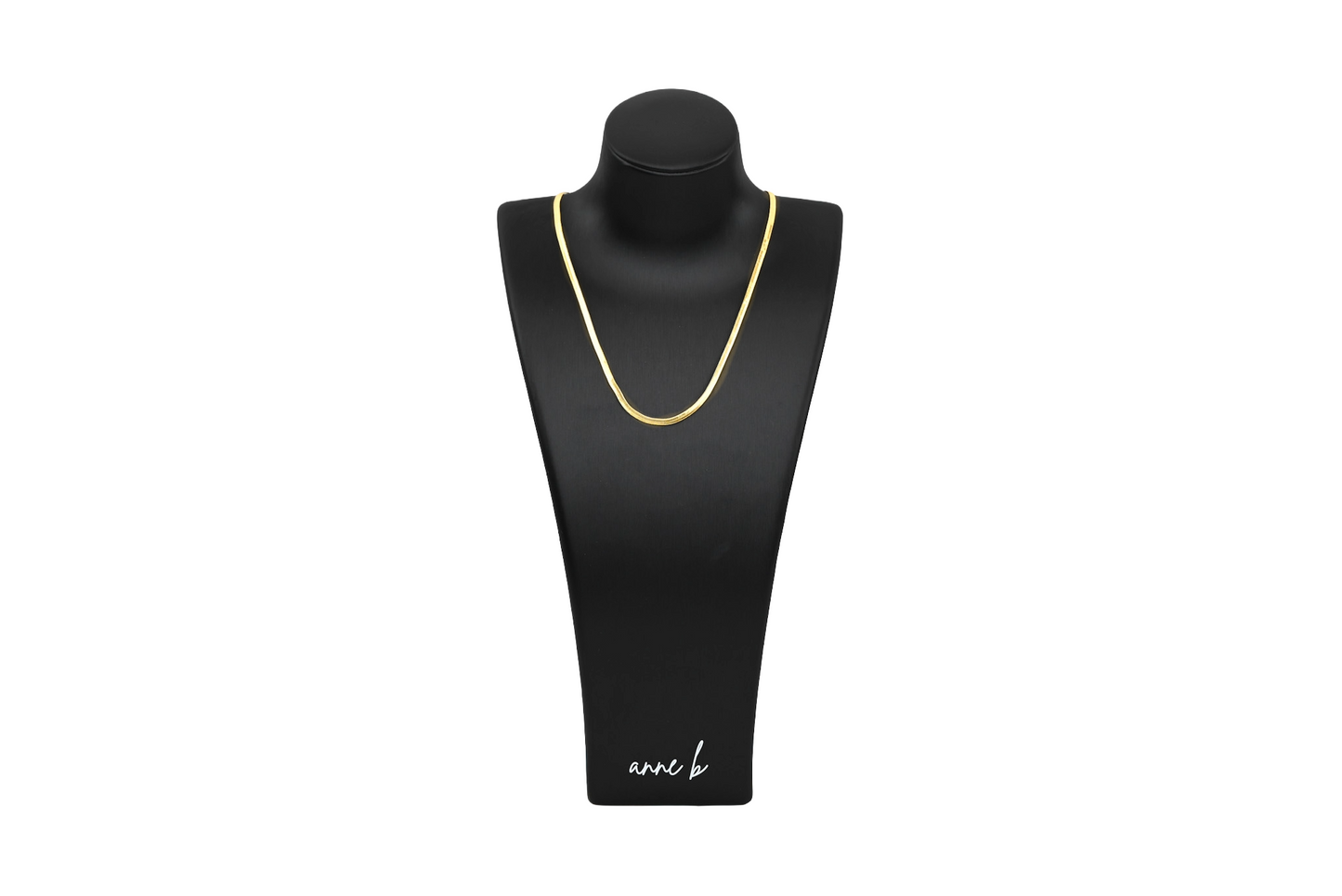 Flat Herringbone Chain Necklace 18k Gold Filled Small and Medium