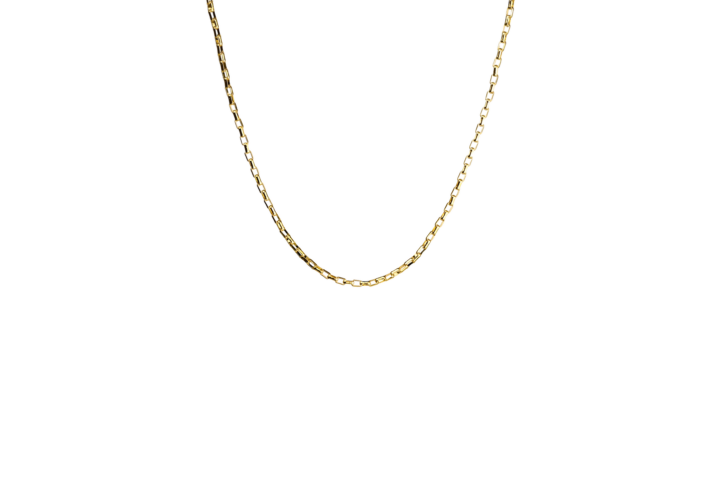 Box Interwoven Link Chain Necklace 18K Gold Filled