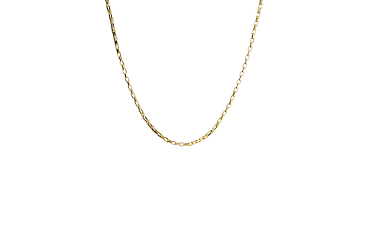 Box Interwoven Link Chain Necklace 18K Gold Filled