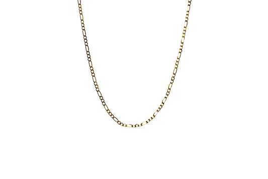 Large Figaro Link Necklace Chain 18K Gold Filled / Silver
