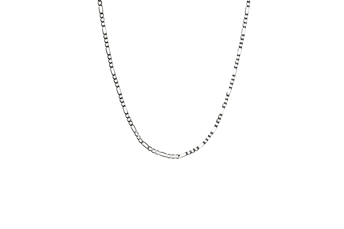 Large Figaro Link Necklace Chain 18K Gold Filled / Silver