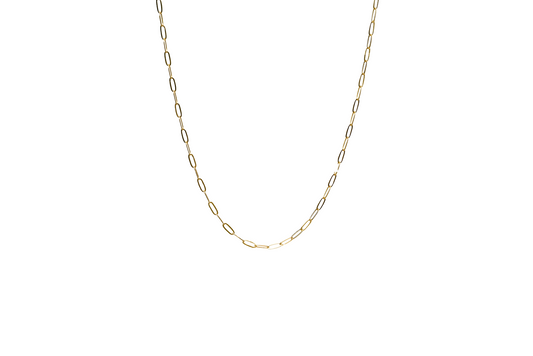 Large Paperclip Necklace Chain 18K Gold Fille / Silver