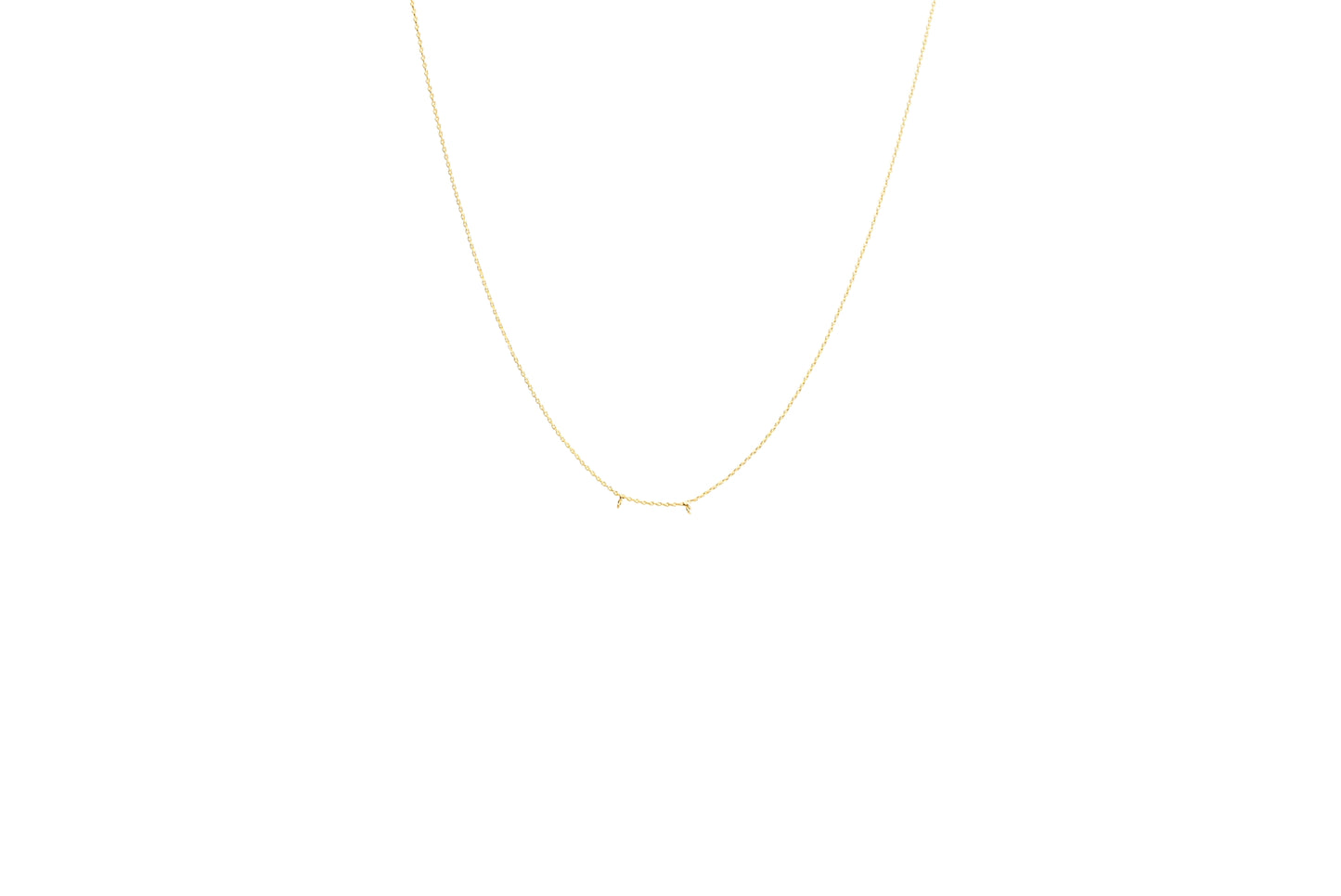 Minimalist Chain with Charm Ring Necklace 18k Gold Filled / Silver