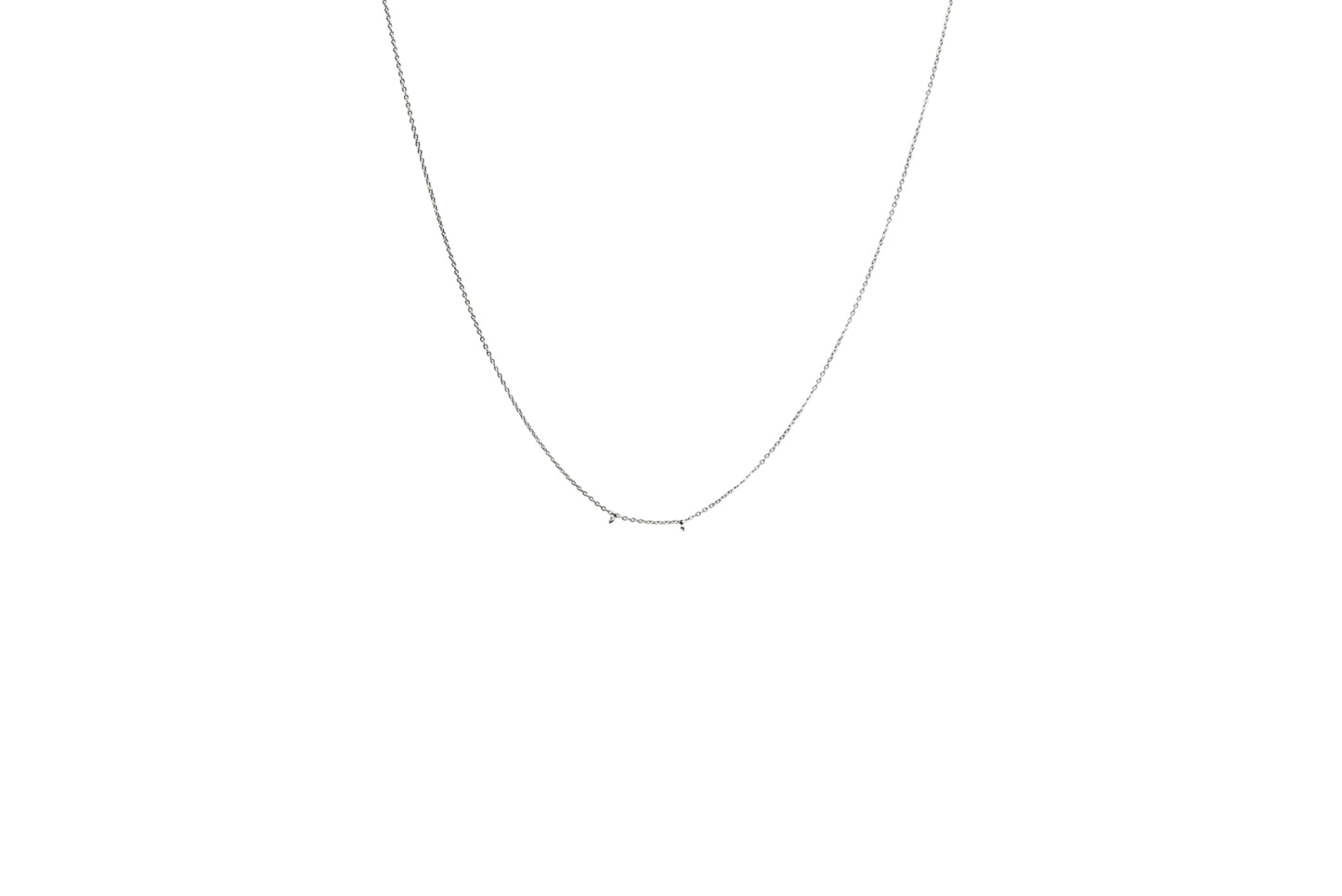 Minimalist Chain with Charm Ring Necklace 18k Gold Filled / Silver