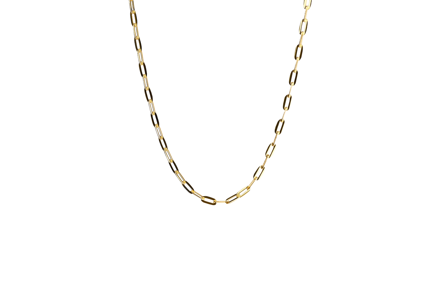 Chunky Oval Flat Necklace 18K Gold Filled / Silver