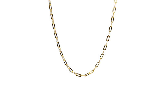 Chunky Oval Flat Necklace 18K Gold Filled / Silver