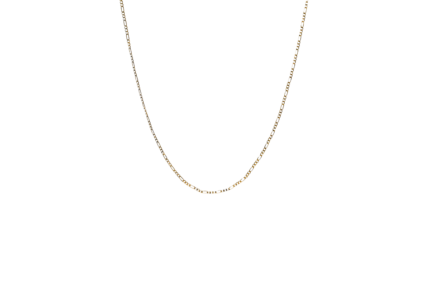 Small Figaro Link Necklace Chain 18K Gold Filled / Silver