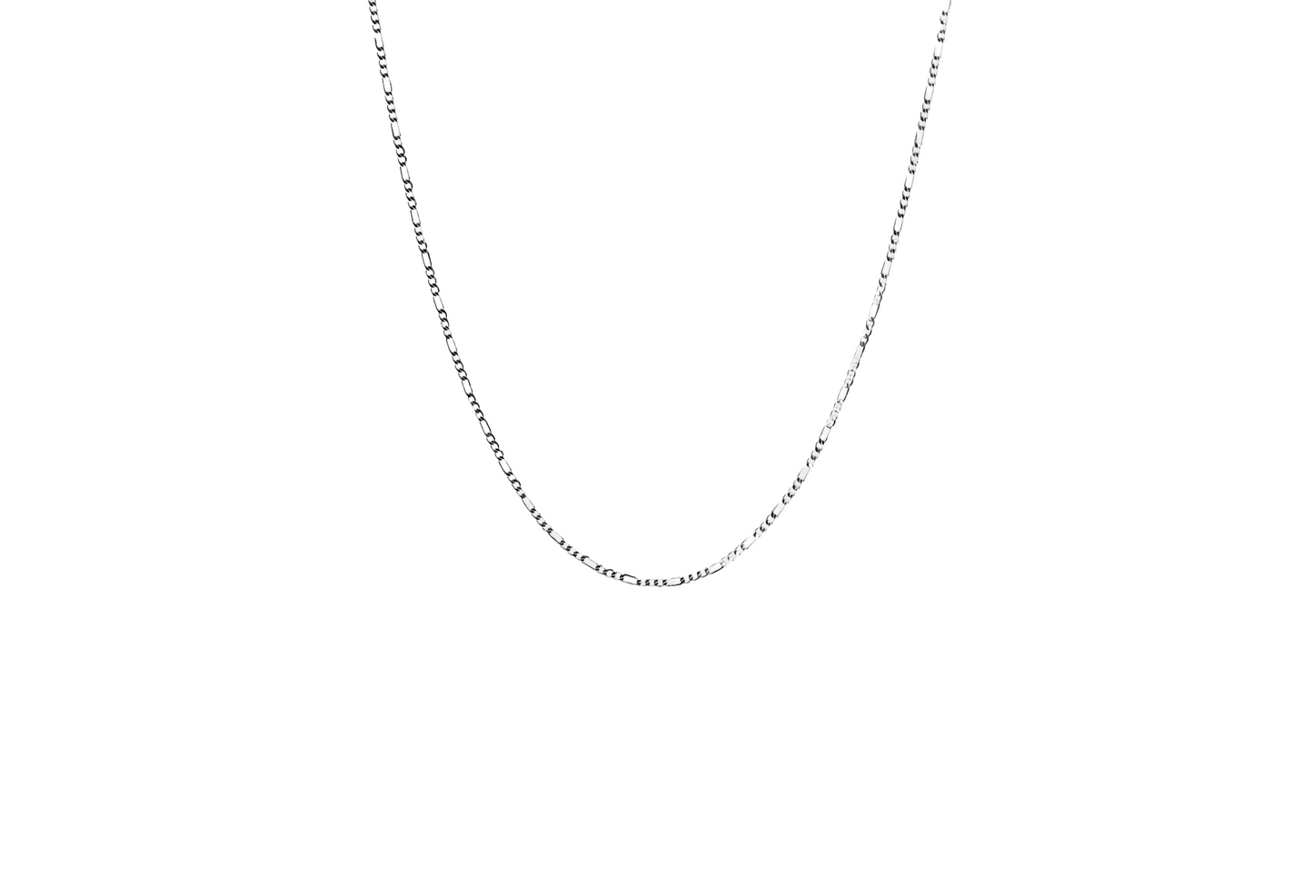 Small Figaro Link Necklace Chain 18K Gold Filled / Silver