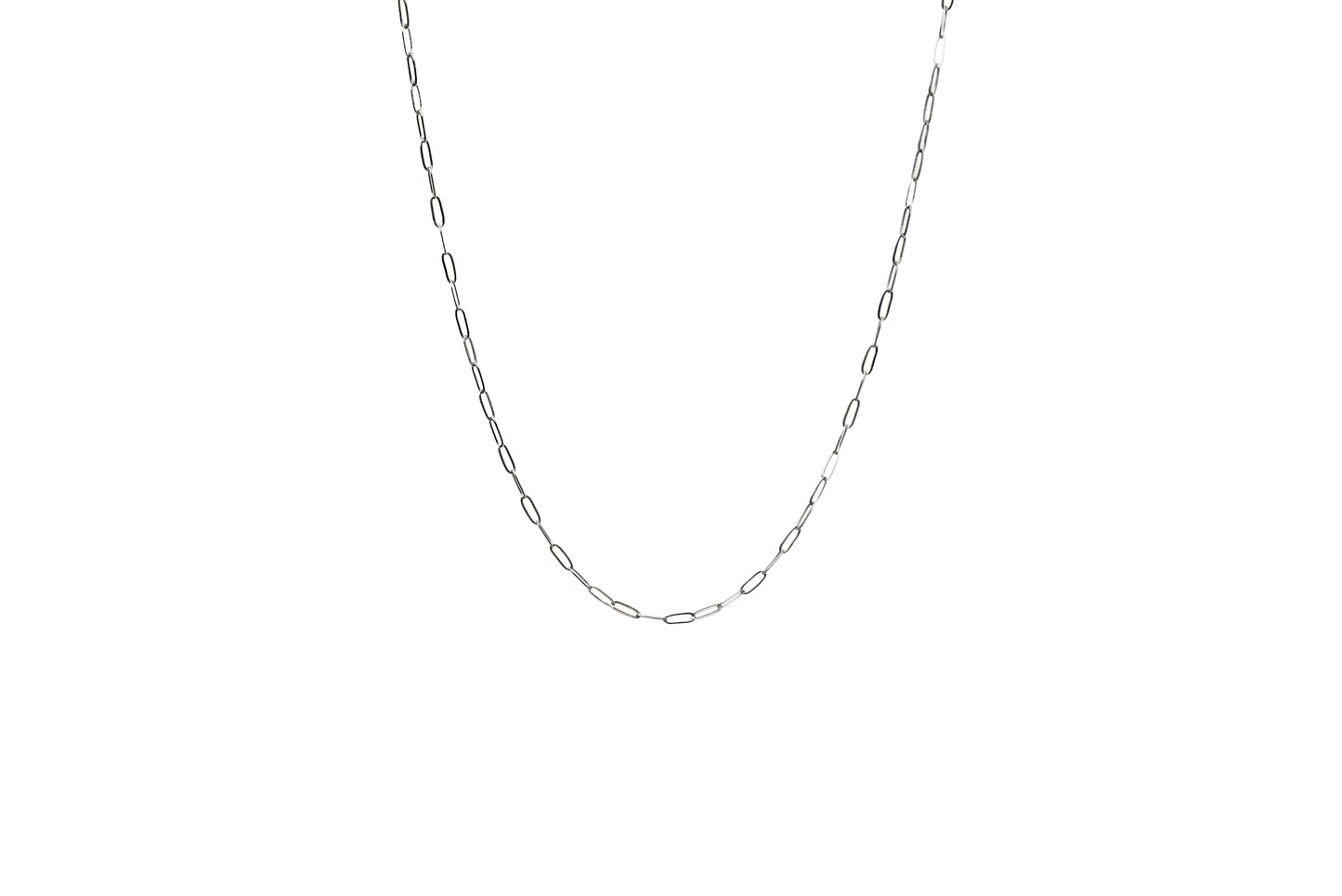 Small Paperclip Necklace Chain 18K Gold Filled / Silver