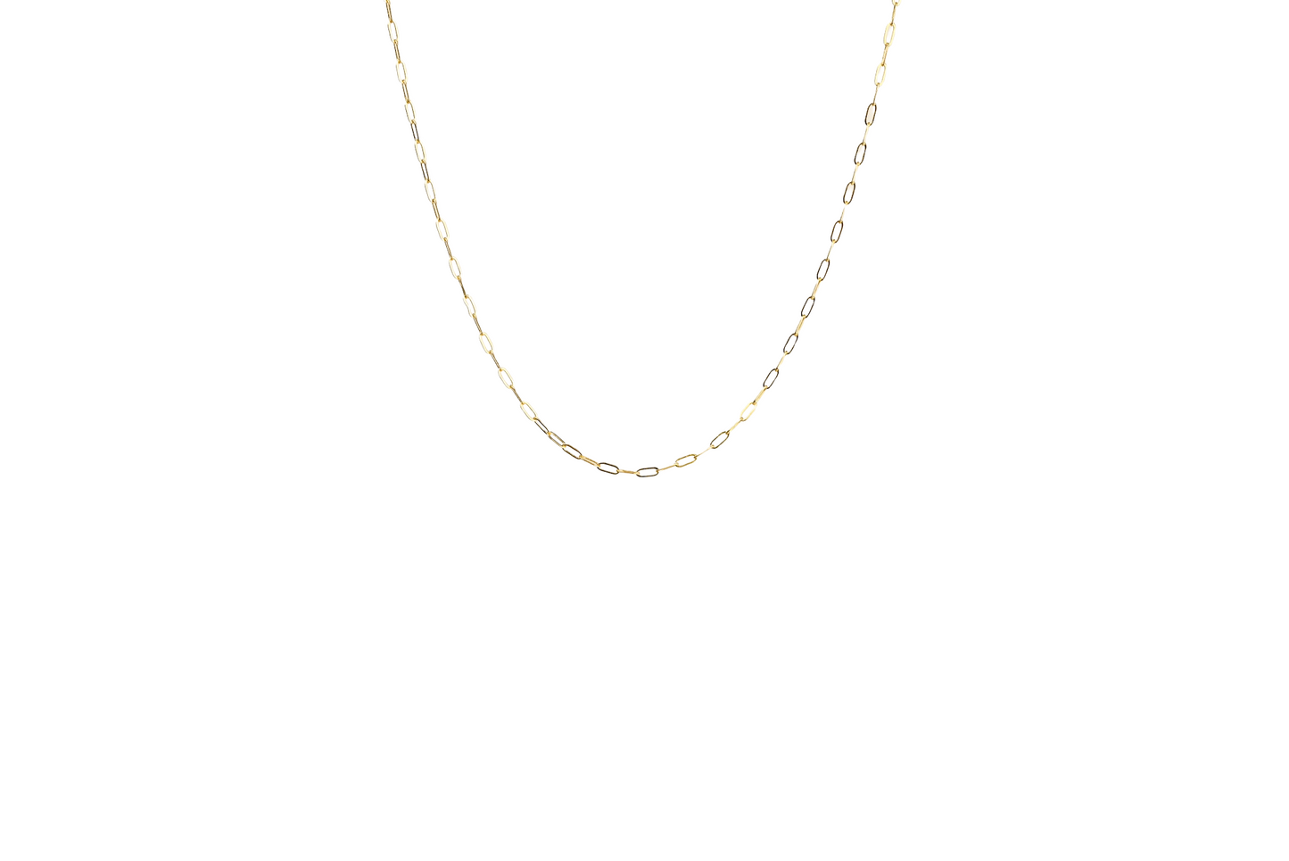 Mini Paperclip Necklace Chain 18K Gold Filled / Silver