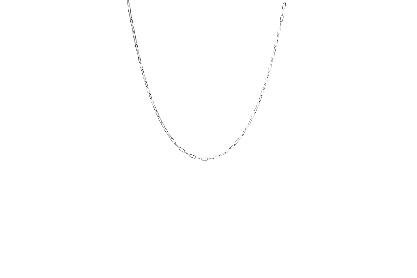 Mini Paperclip Necklace Chain 18K Gold Filled / Silver