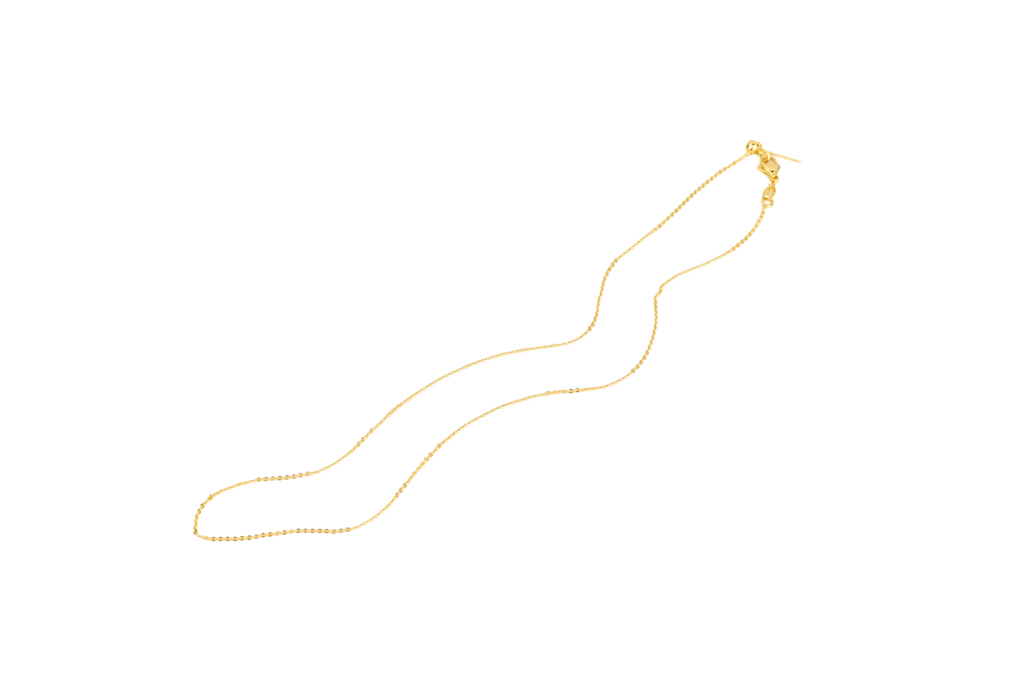 Classic Dainty / Box Chain Adjustable Necklace 18" 20" 18K Gold Filled / Silver