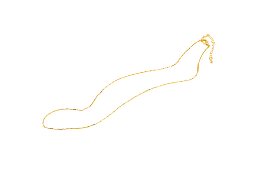 Flat Elongated Link Necklace 18k Gold Filled / Silver