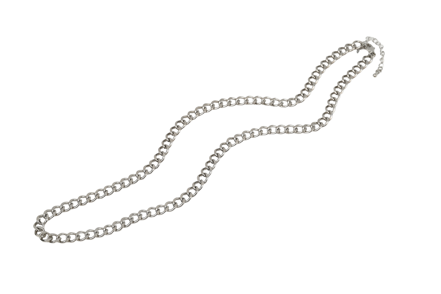 Large Curb Link Necklace 18K Gold Filled / Silver