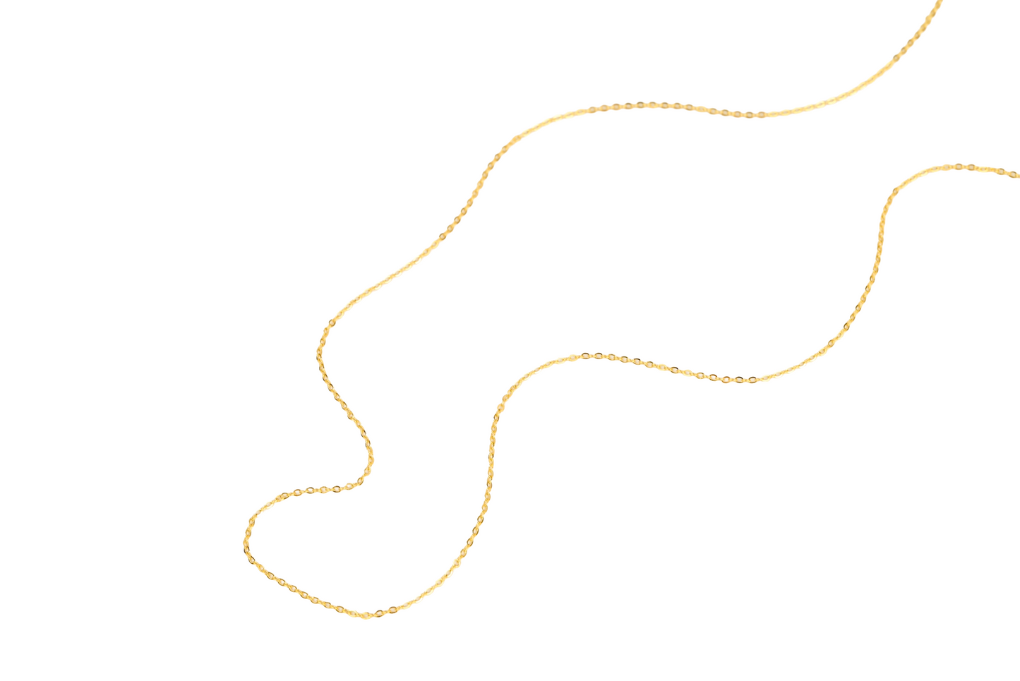 Long Classic Necklace Chain 36" 18K Gold Filled / Silver