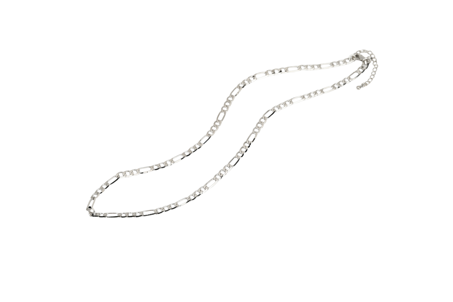 Large Figaro Link Necklace Chain 18K Gold Filled / Silver